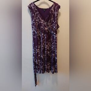 41 Hawthorn Purple and White Dress w/Belt